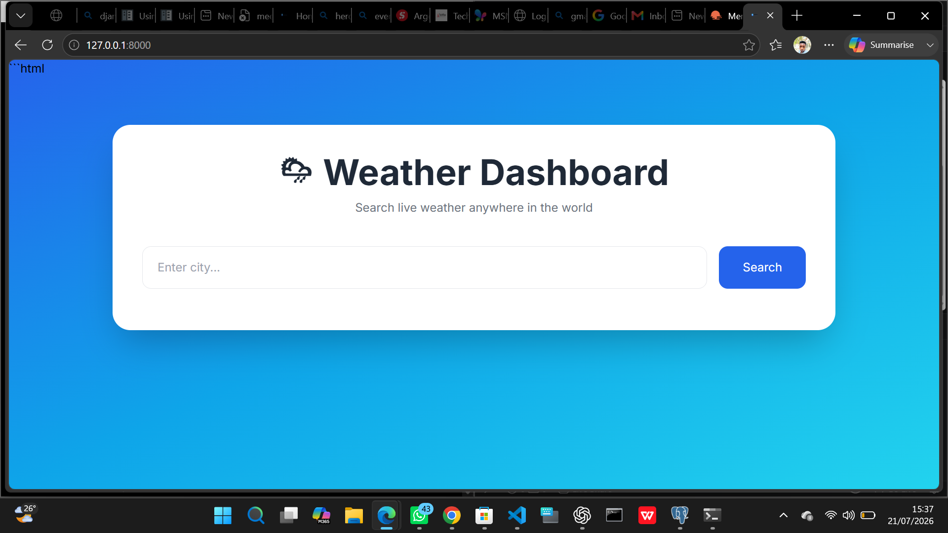 Weather Dashboard